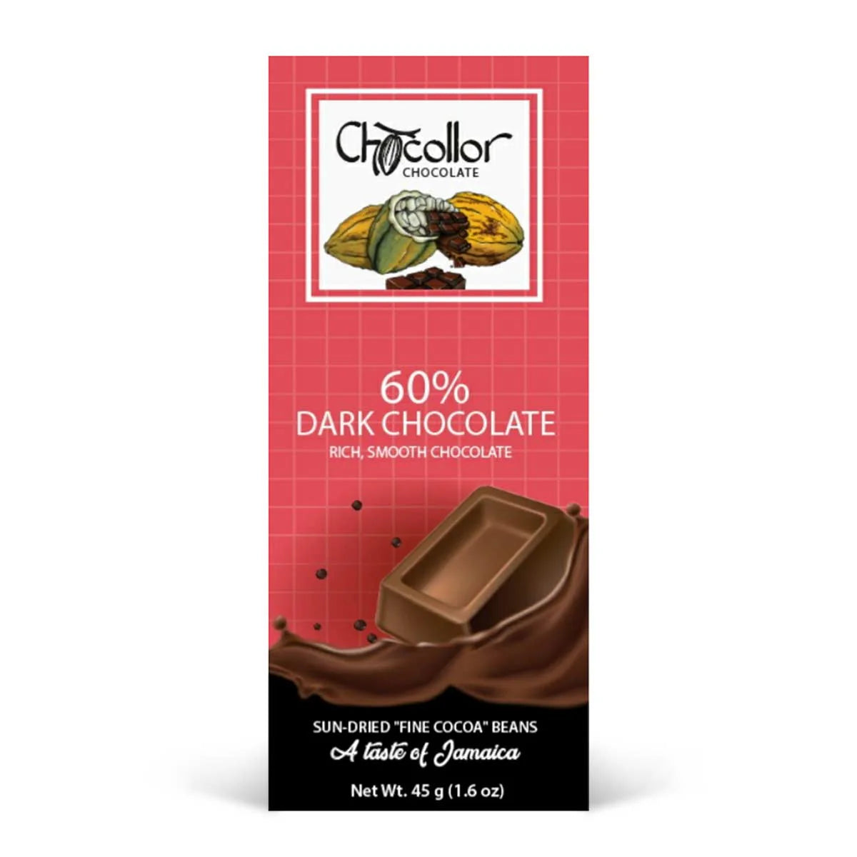 Chocollor Chocolate 60% Dark Chocolate Bar